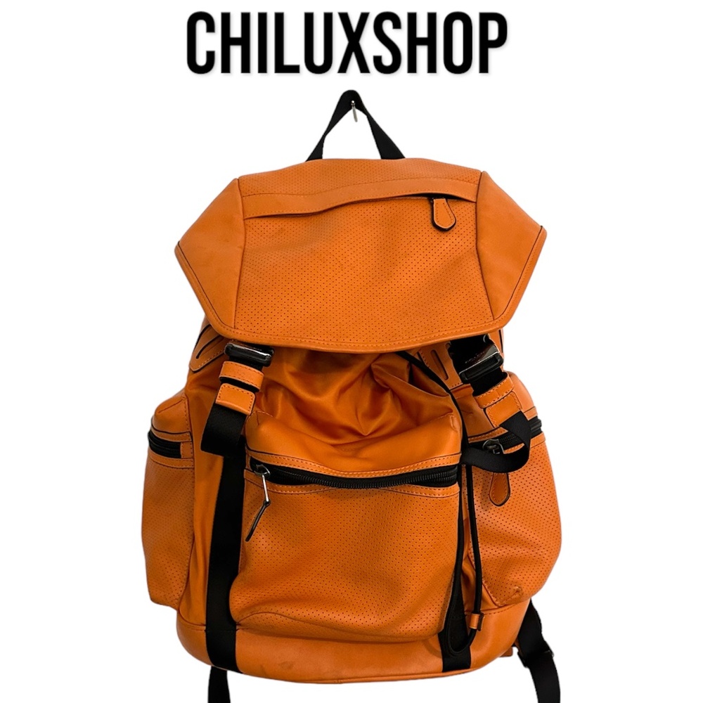 Orange coach backpack